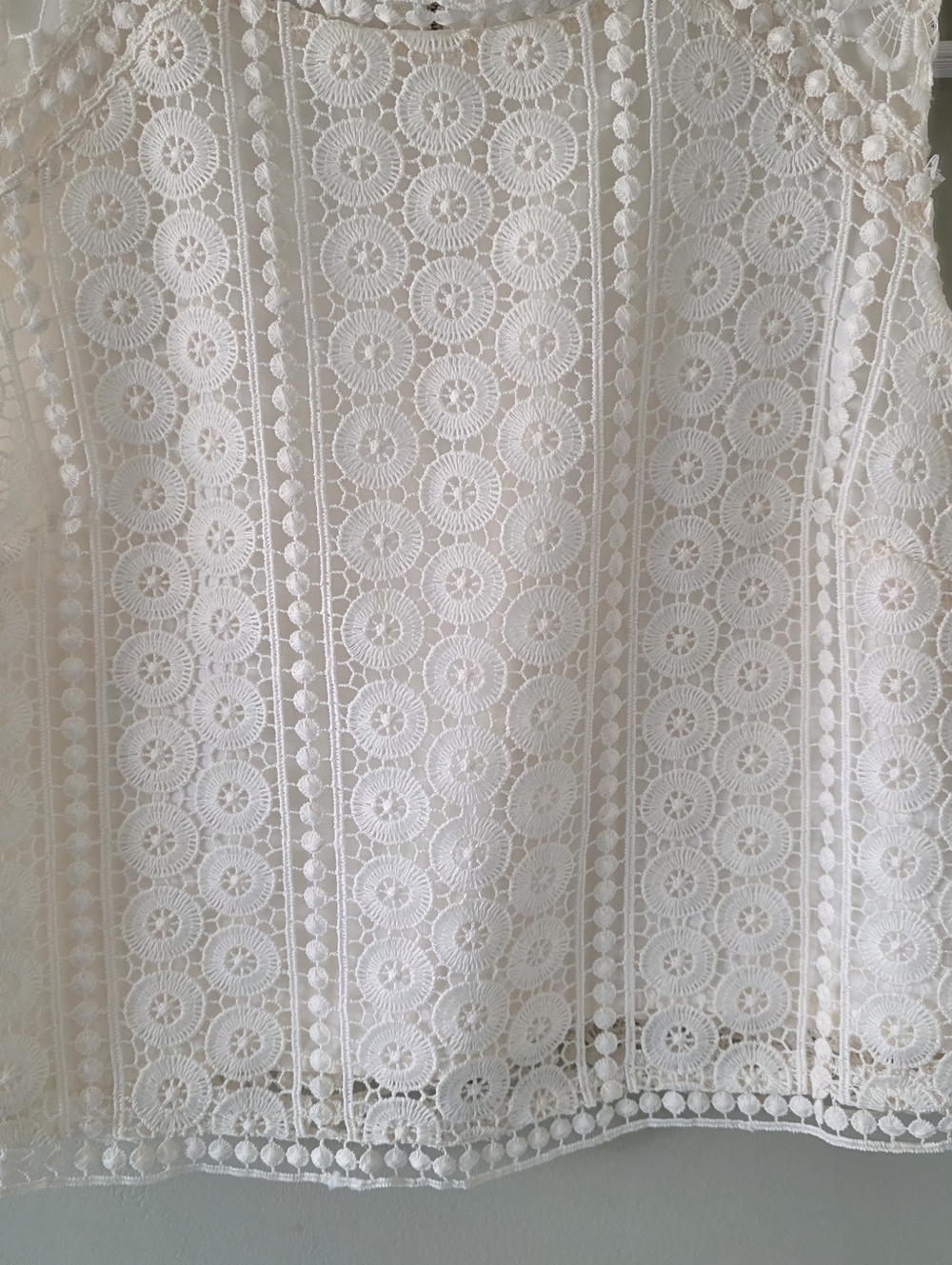 Abercrombie & Fitch Crochet Lace Crop Top Size S Y2K Coquette Romantic Dainty - Picture 7 of 11